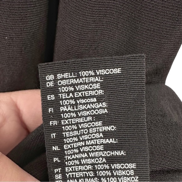 & Other Stories Black Choker Collar Mini Shift Dress Cut Out Collar Sz 8 - Picture 9 of 10